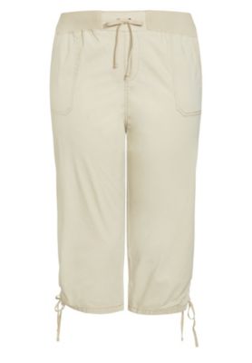 Women's Plus Size Cotton Cinch Capri