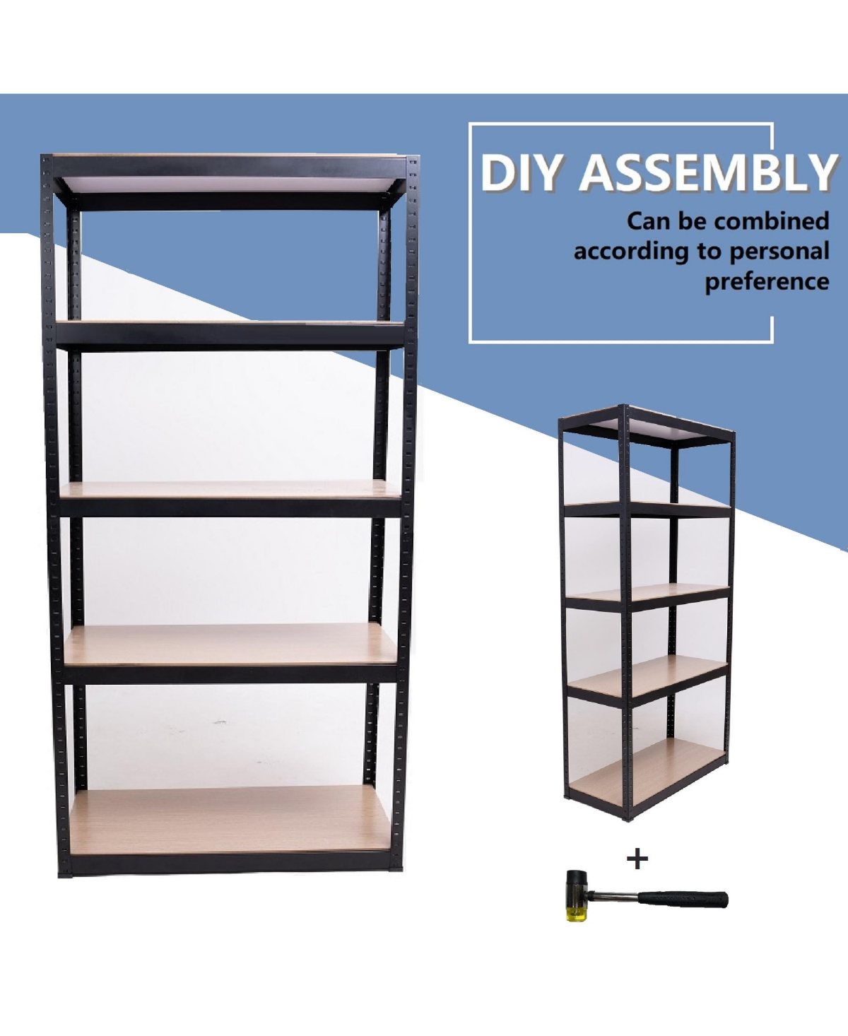 Simplie Fun Adjustable 5-Tier Metal Garage Storage Shelves