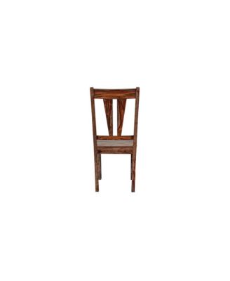Kalispell Solid Sheesham Wood Dining Chair, Brown (Set of 2)