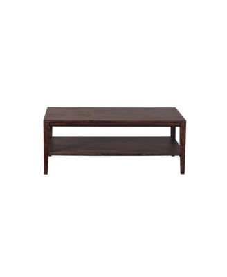 Fall River Solid Sheesham Wood Coffee Table, Gray