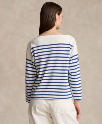 Women's Striped Boat Neck Mariner T-Shirt