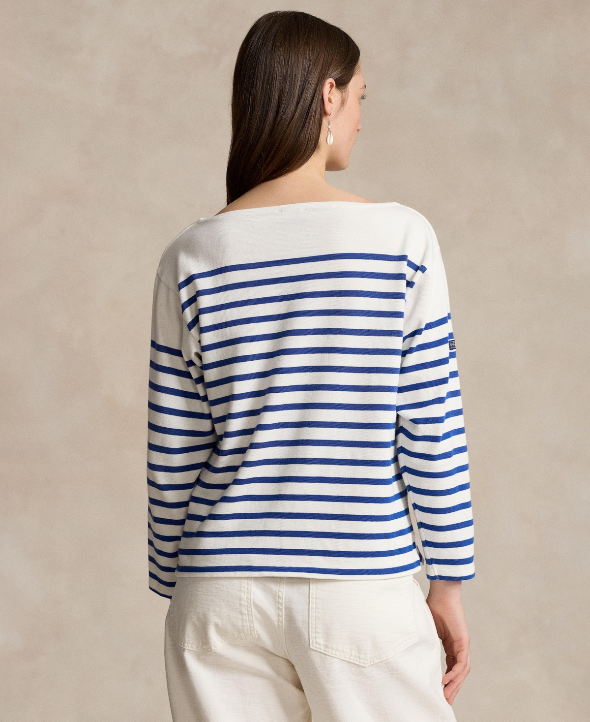 Polo Ralph Lauren Women's Striped Boat Neck Mariner T-Shirt