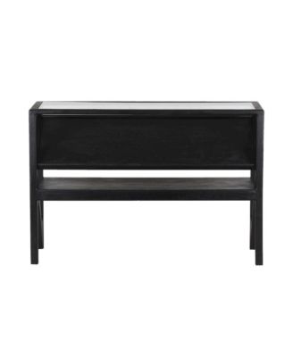 Canberra Solid Mango Wood Console Table, Black