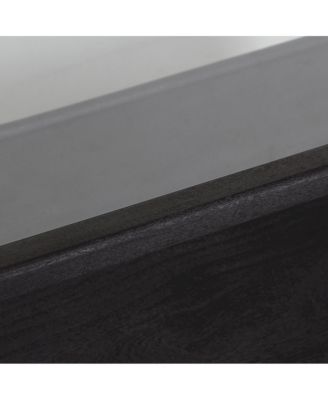 Canberra Solid Mango Wood Coffee Table, Black