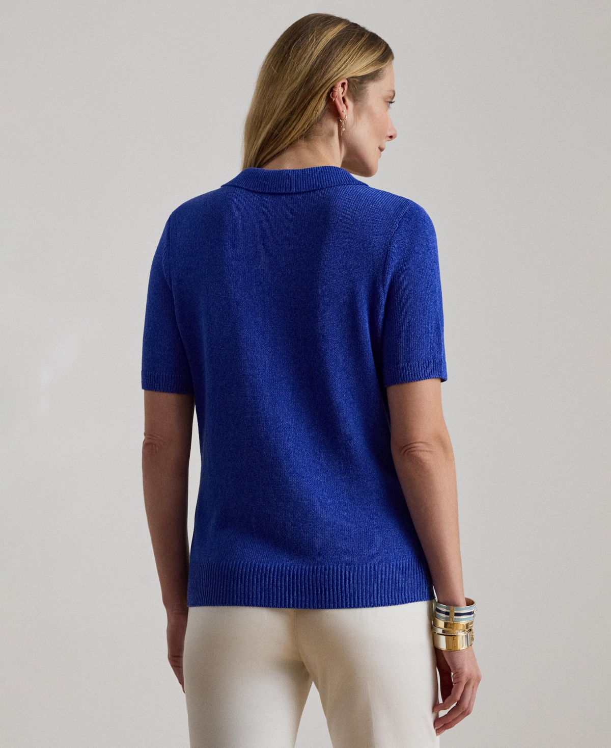 Ralph Lauren Women's Short-sleeve Sweater In Blue