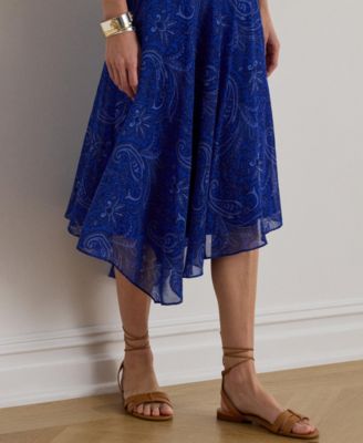 Women's Paisley Printed Handkerchief Skirt