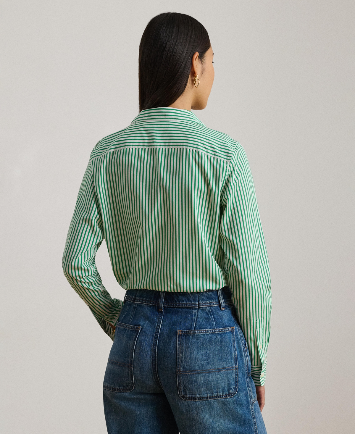 Lauren Ralph Women's Striped Long-Sleeve Shirt