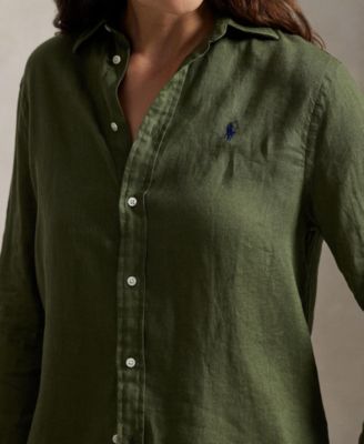 Women's Classic-Fit 100% Linen Shirt