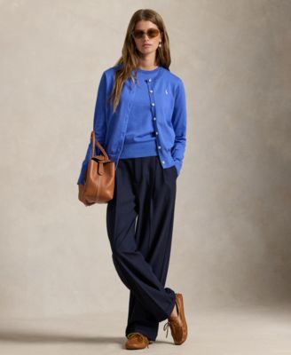 Women's Crewneck Button-Up Cardigan