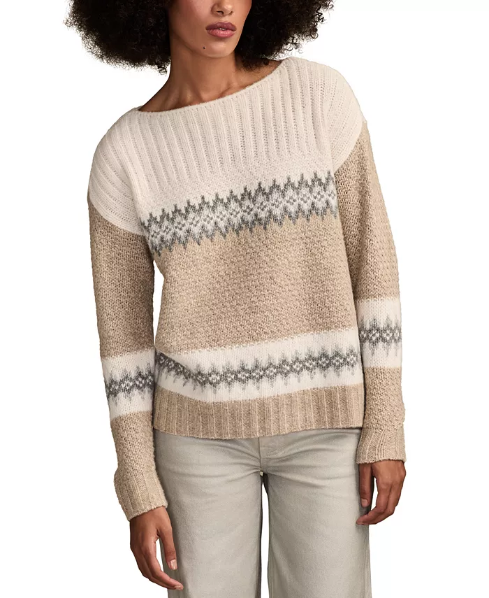 Women's Fair Isle Long-Sleeve Sweater - thumbnail 6