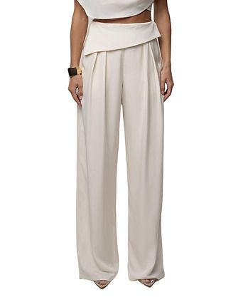 baggy dress pants women Women's 100% PU Johanna is 177 cm / 58 and wears size XS Mohiass Wide Leg Dress Pants