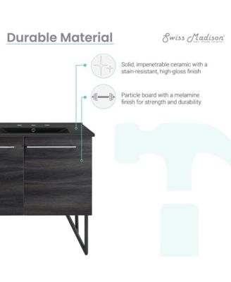 60 in. Double Basin Bathroom Vanity, 3-Hole Artificial Stone Sink Top