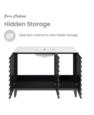 Cascade 48" Bathroom Vanity in Black