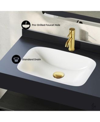 Avancer 36" Wall-Mounted Bathroom Vanity in Black Oak with Black Marble Sink Top