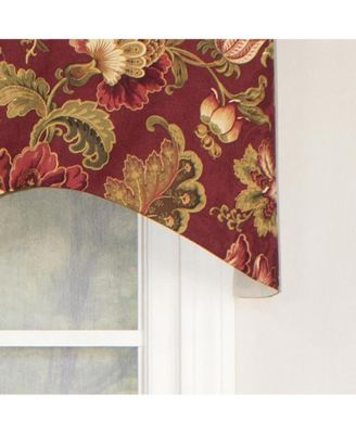 Noblesse Cornice 3" Rod Pocket Valance 50" x 17" Ruby by RLF Home
