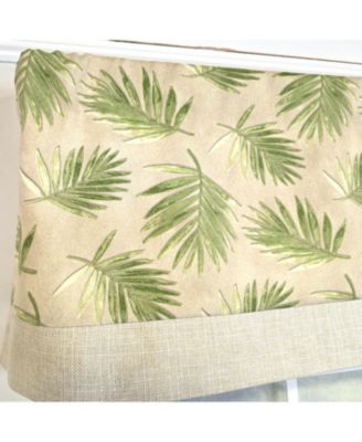 100% Cotton Hawthorn Banded With Poly/Cotton Ivory lining Rod Pocket Valance 50" x 17" Taupe