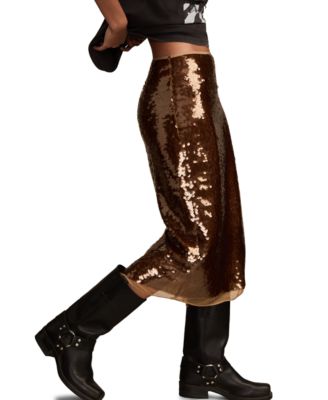 Women's Sequin Midi Pencil Skirt