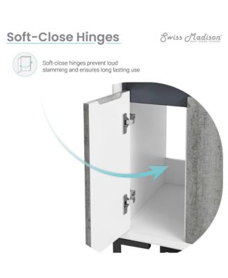 Marseille 36 in. Gray Bathroom Vanity With Black, 3-Hole Ceramic Sink Top