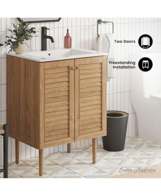 24" Bron Freestanding Bathroom Vanity with Sink Top