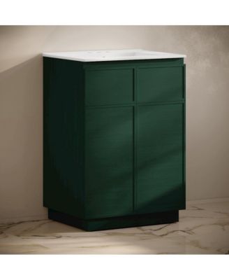 24" Freestanding Bathroom Vanity 3-Hole Centerset Sink Top