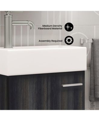 Colmer 18 Single, Black Walnut, One Cabinet, Bathroom Vanity