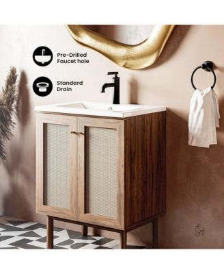 30" MDF Soft Closing Doors Classe Freestanding Bathroom Vanity Sink Top