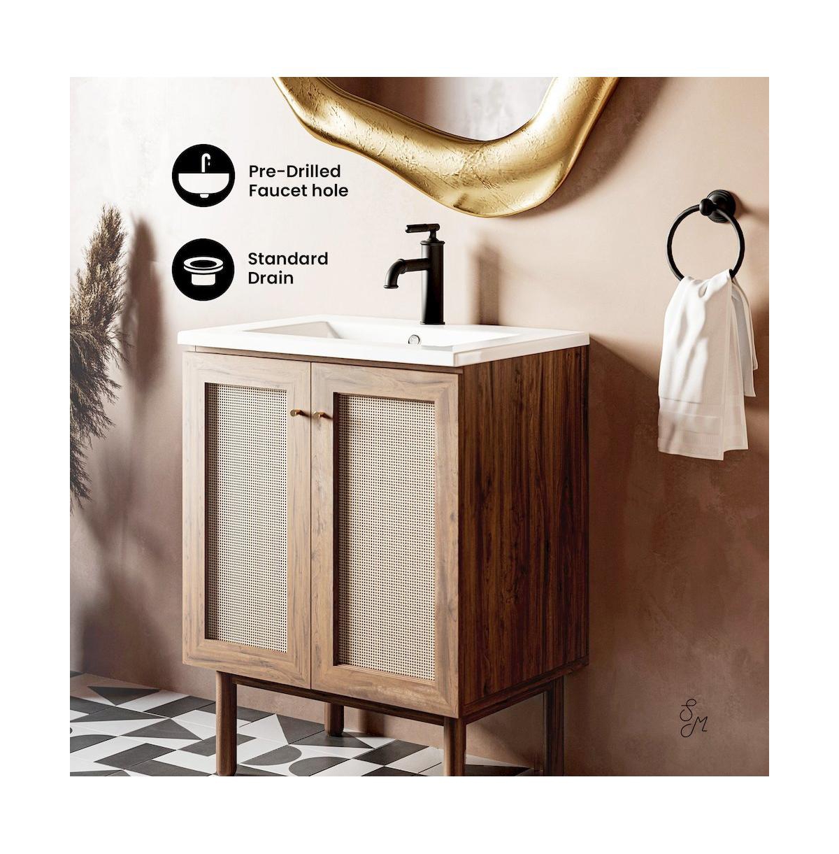 Swiss MadisonClasse 30" Freestanding Bathroom Vanity in Golden Oak with Sink Top