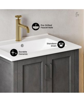 Avallon 24" MDF Freestanding Bathroom Vanity with Sink Top