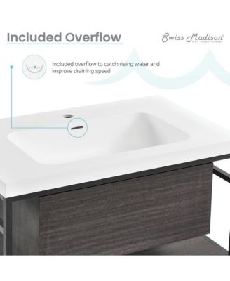 Claire 30" Wall-Mounted Bathroom Vanity with Sink Top