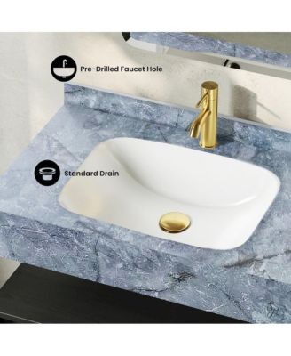 Avancer 36" Wall-Mounted Bathroom Vanity in Black Oak with Blue Celeste Sink Top