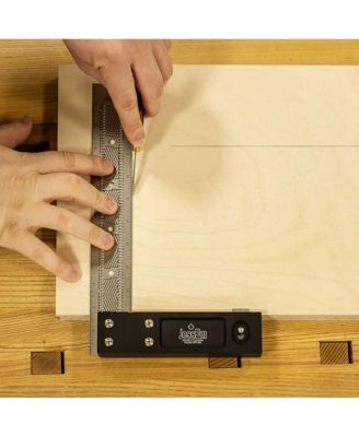 07406 150mm Stainless Steel Precision Square Measuring Tool Ruler with Patented Flex Grip and Fade Resistant Markings - Metric