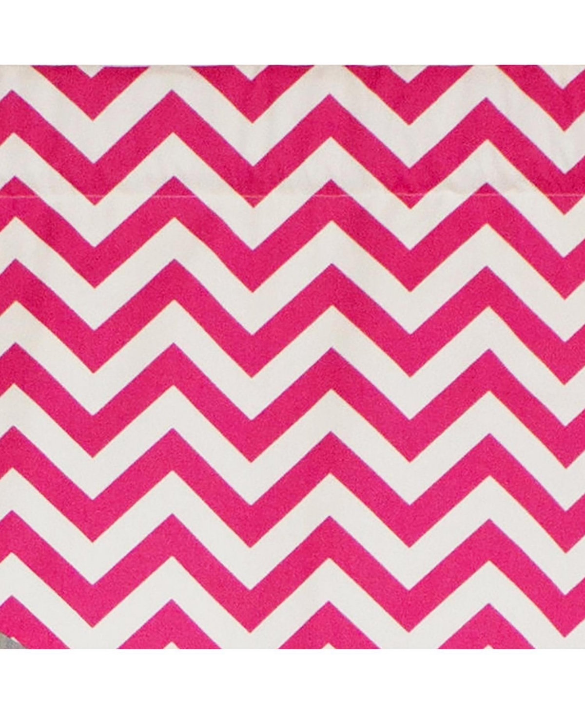 Rlf Home Zig Zag Cornice 100% Cotton with Fully Lined 3" Rod Pocket Valnance for Windows 50" x 17" Lipstick