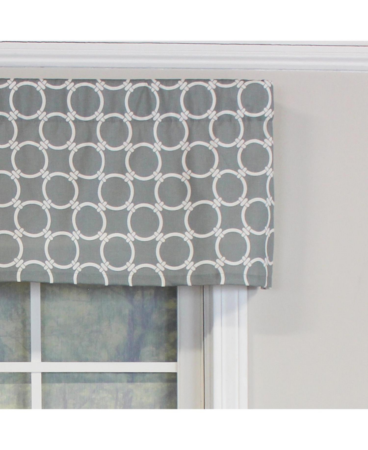 Rlf Home Ringlets Tailored 100% Cotton with Fully Lined 3" Rod Pocket Valnance for Windows 50" x 14" Gray