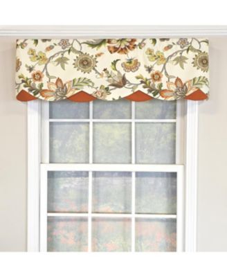 100% Cotton Zanzibar Petticoat With Poly/Cotton lining Rod Pocket Valance 50" x 17" Orange