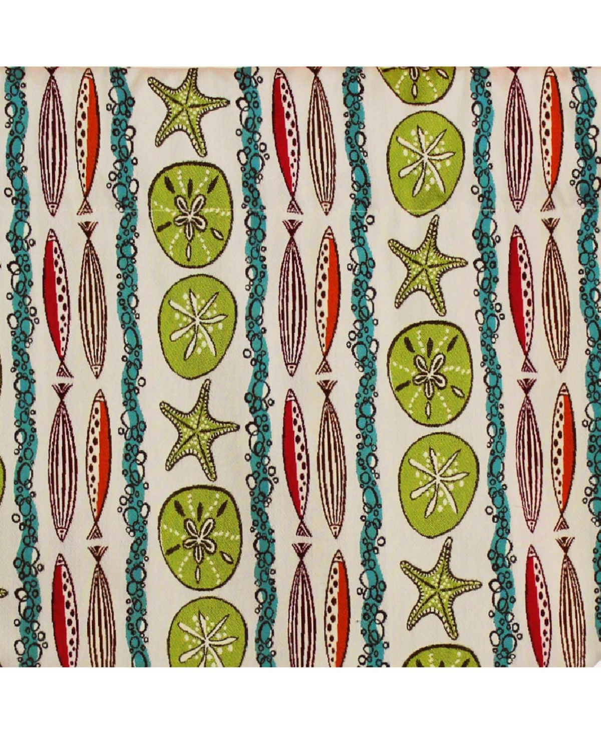 Rlf Home Sea Walk Cornice 100% Cotton with Fully Lined 3" Rod Pocket Valnance for Windows 50" x 17" Multi