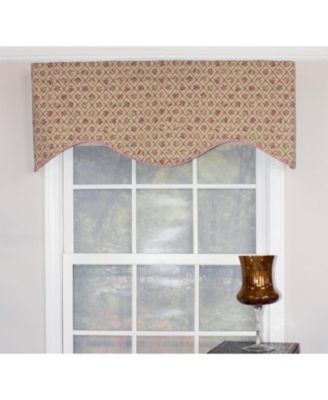 Petite Corded Cornice 100% Cotton with Fully Lined 3" Rod Pocket Valnance for Windows 50" x 17" Harvest