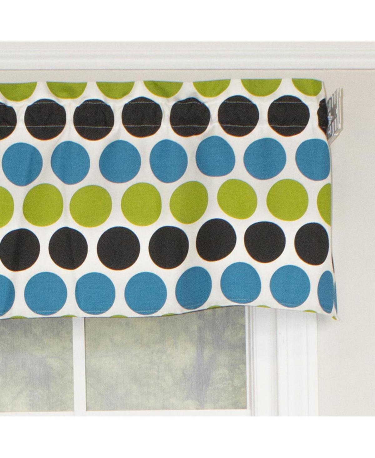 Rlf Home Fanci Tailored 100% Cotton with Fully Lined 3" Rod Pocket Valnance for Windows 50" x 14" Multi
