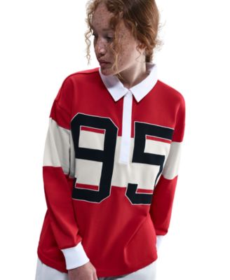 Women's Long-Sleeve Graphic Polo Top