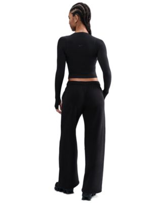 Women's Polar Club Fleece Mid-Rise Wide-Leg Pants