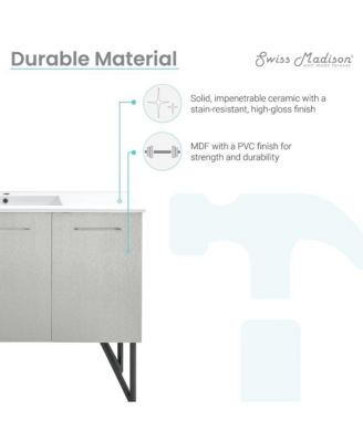 Wood 48" Freestanding Bathroom Vanity with Sink Top