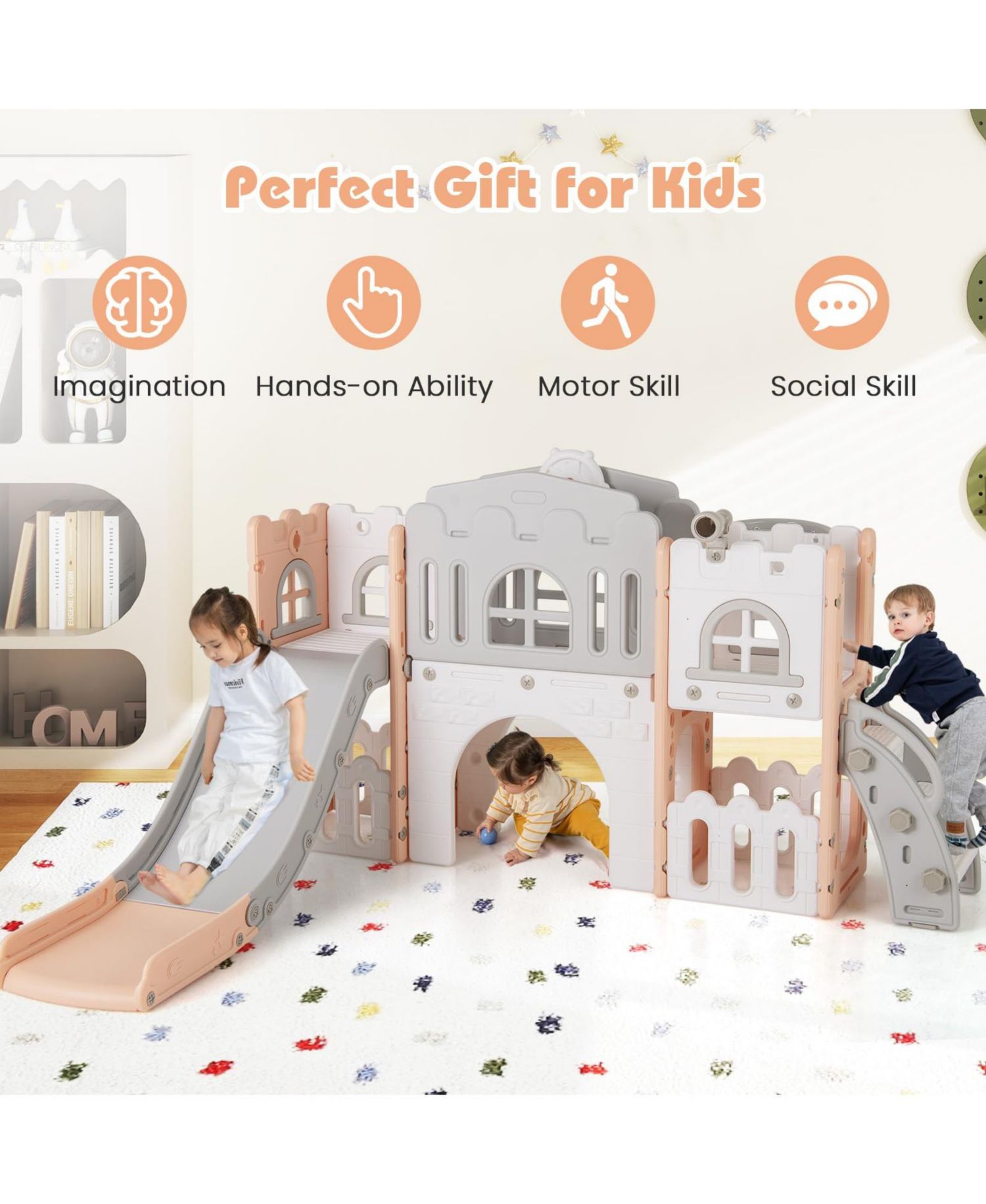 Toddler All-in-One Slide Playset Playground