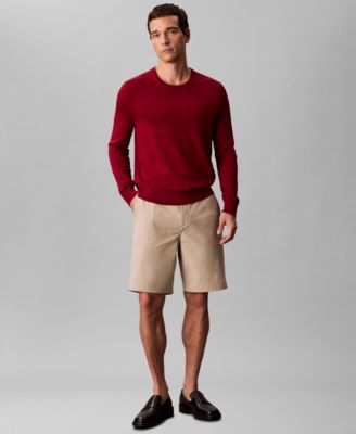 Men's Merino Wool Blend Crewneck Sweater