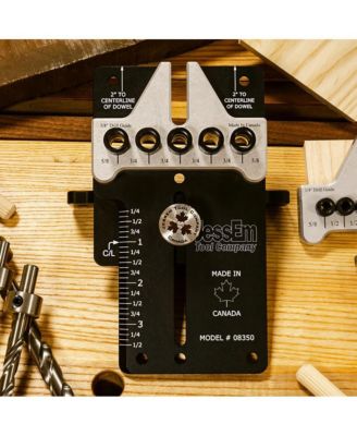 08350 3/8" Dowelling Jig Precision Woodworking Joinery Tool with Main Body, Angle Guides and Hardened Drill Bushings