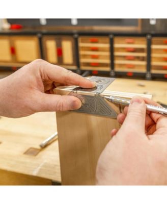 07515 6 Piece Stainless Steel Saddle Square Set Precision Measuring Tools for Accurate Layout and Marking