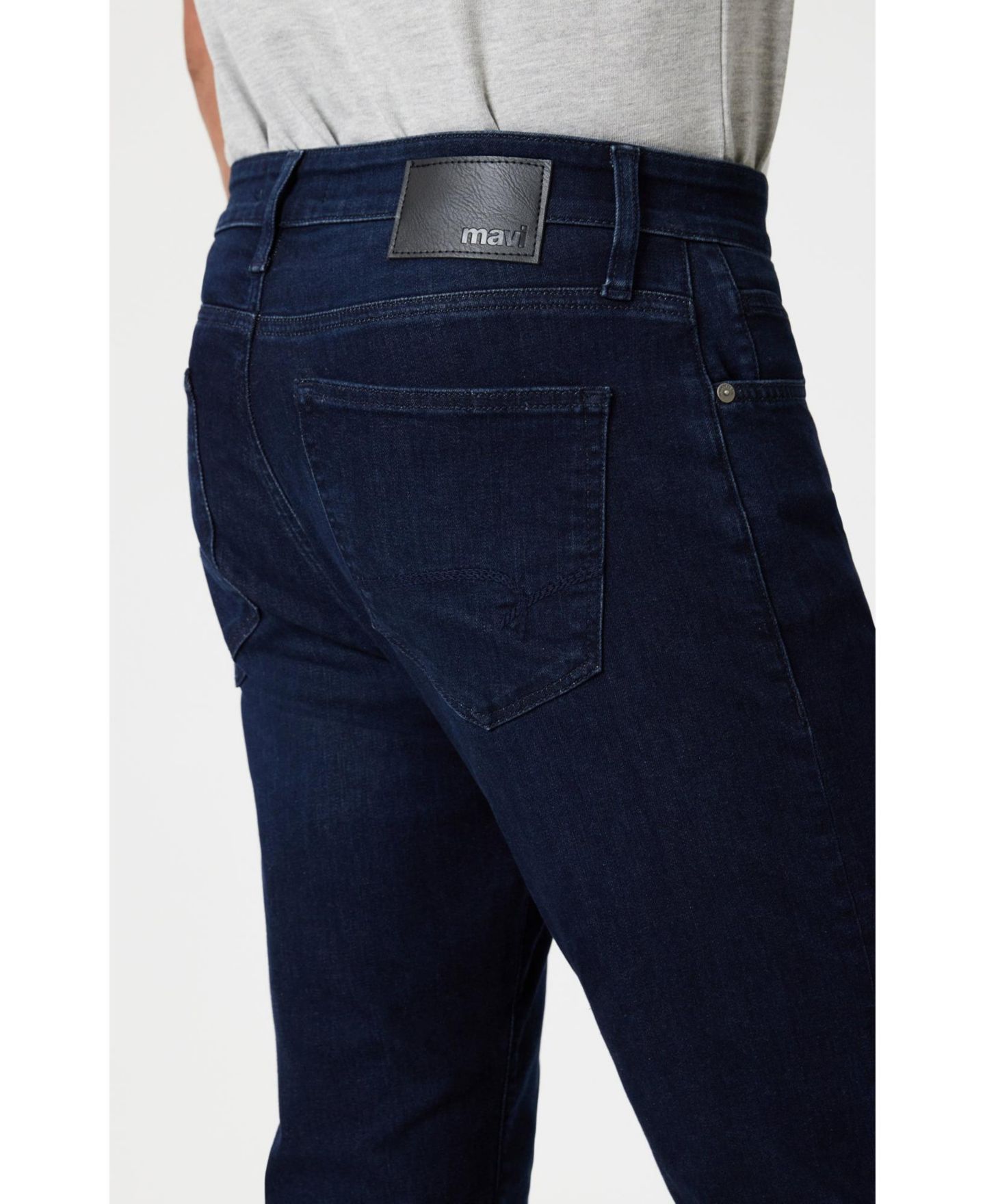 Мужские джинсы Mavi Jeans Mavi Zach Straight Leg In Ink Brushed Supermove, цвет: Синий — фото 4