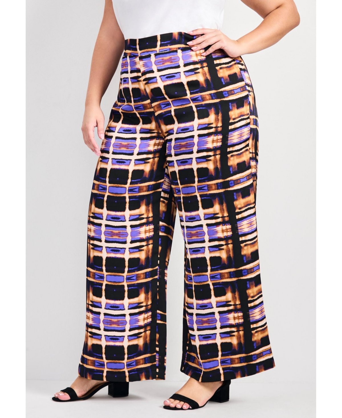 Avenue Women's Goldi Wide Leg Satin Pant