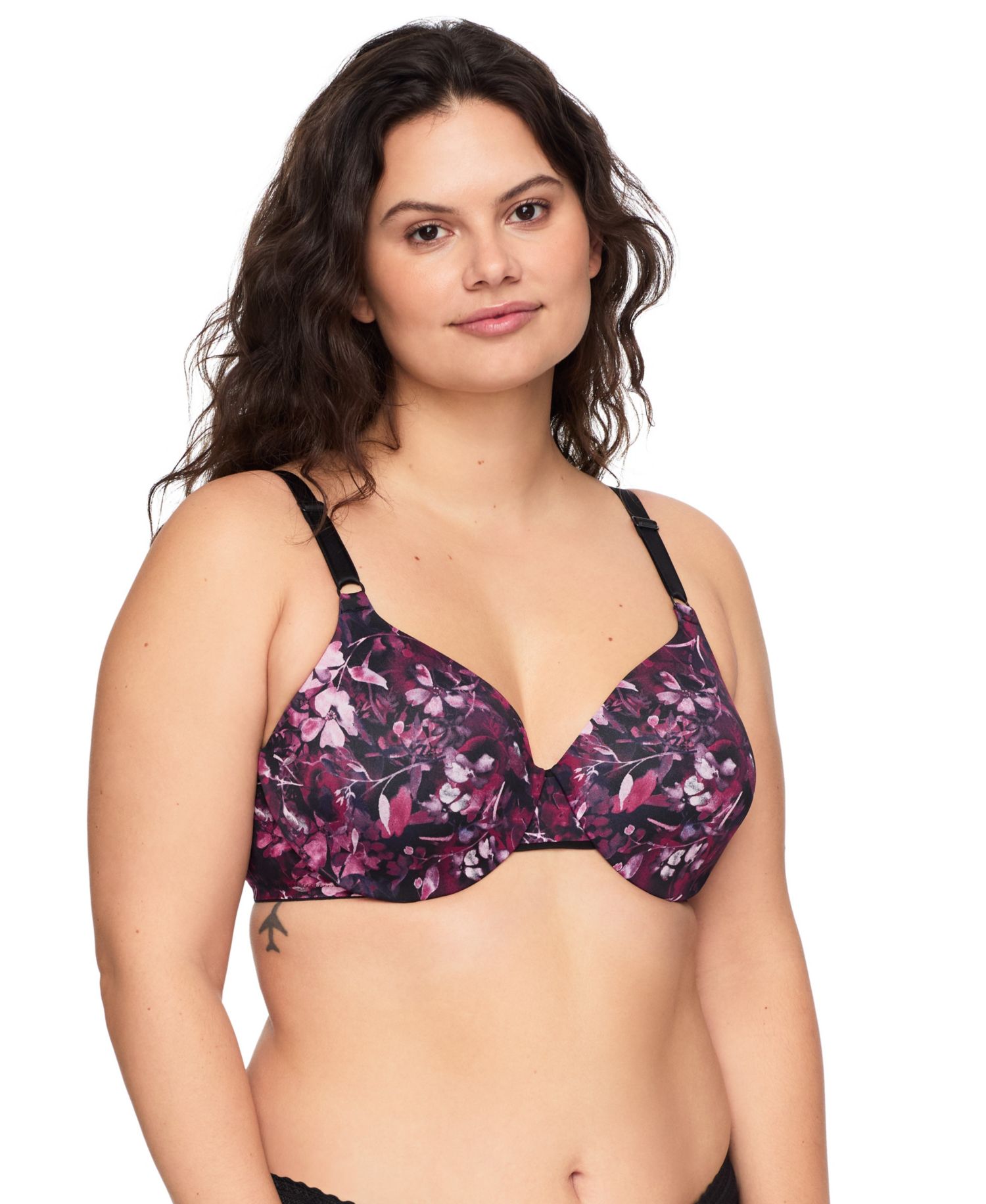 Women's Cushioned Underwire Lightly Lined T-Shirt Bra 1593