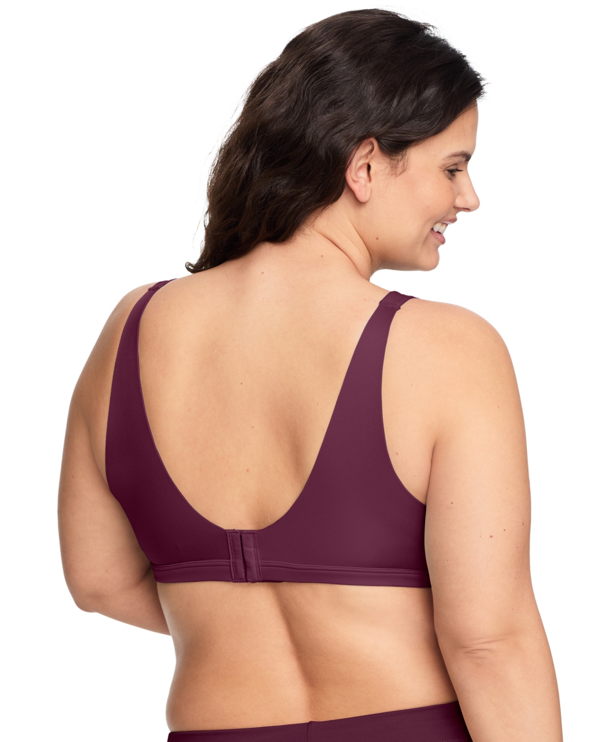 Warner's Warners No Side Effects Underarm And Back-smoothing Comfort Wireless Lightly Lined T-shirt Bra Ra223 In Burgundy