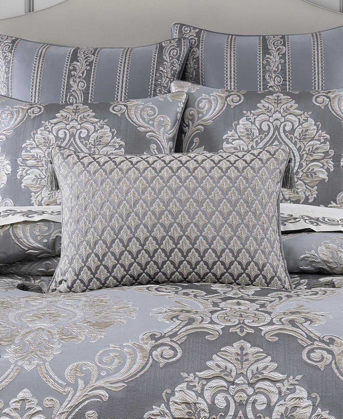 J Queen New York Krista Woven Foulard Boudoir Decorative Pillow, 14" x 21"