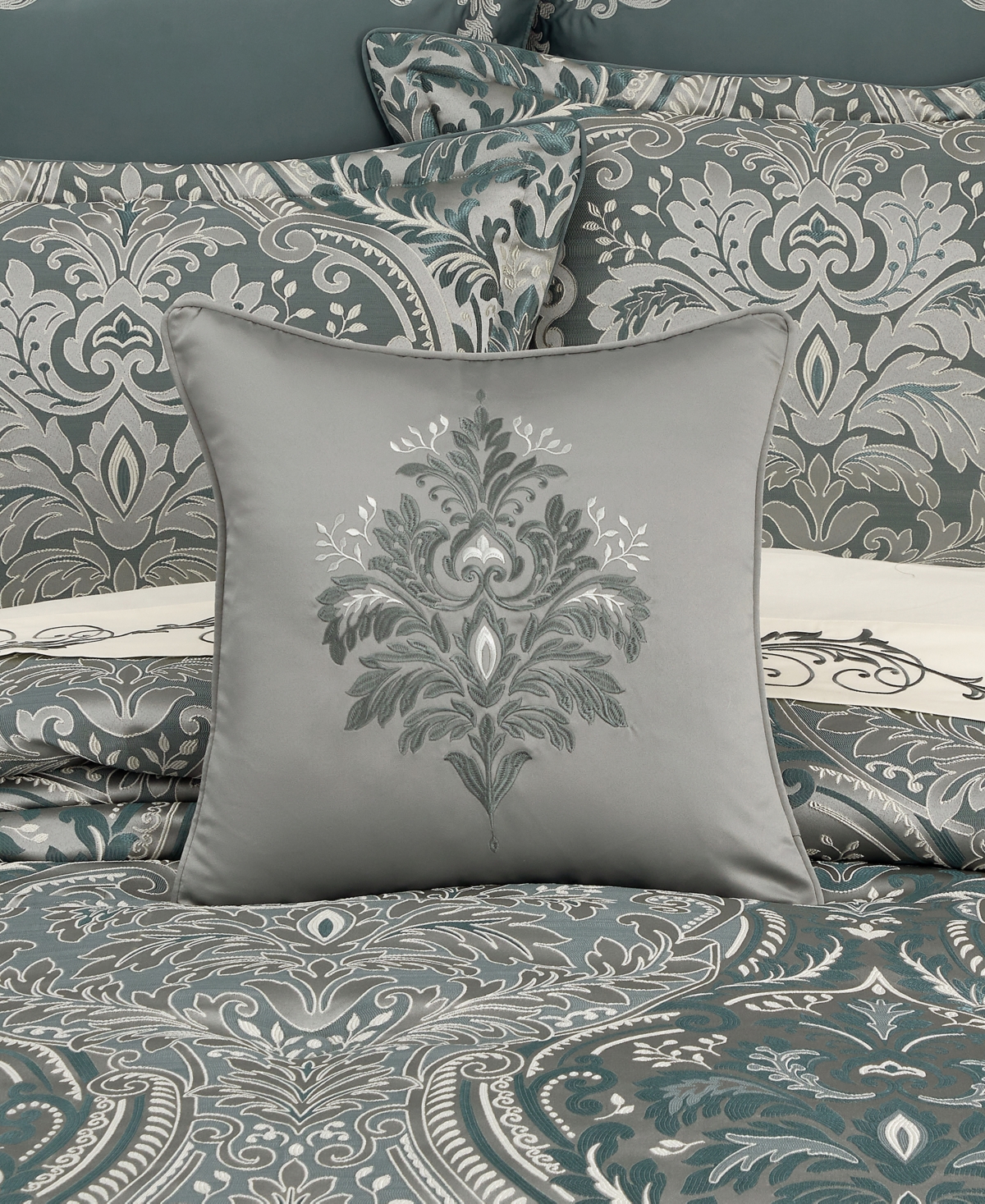 J Queen New York Renata Embroidered Decorative Pillow, 18" x 18"